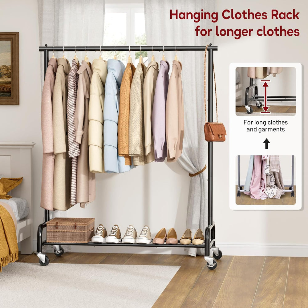 SLEEPING LAMB Heavy Duty Clothing Racks for Hanging Clothes Rack, 43" Wi...