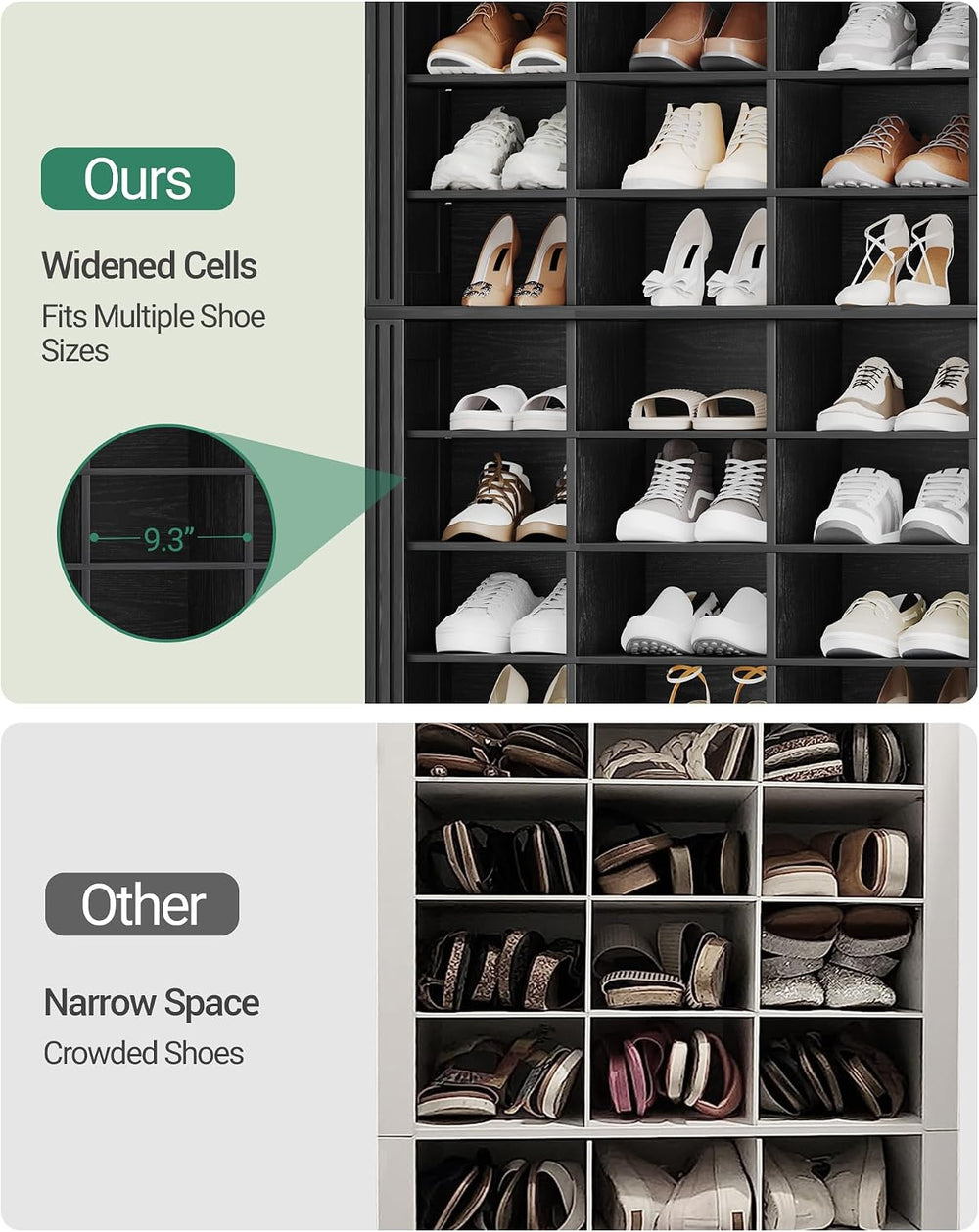 Hzuaneri 13 Tiers Shoe Storage Cabinet, Tall Shoe Cabinet with Cubby