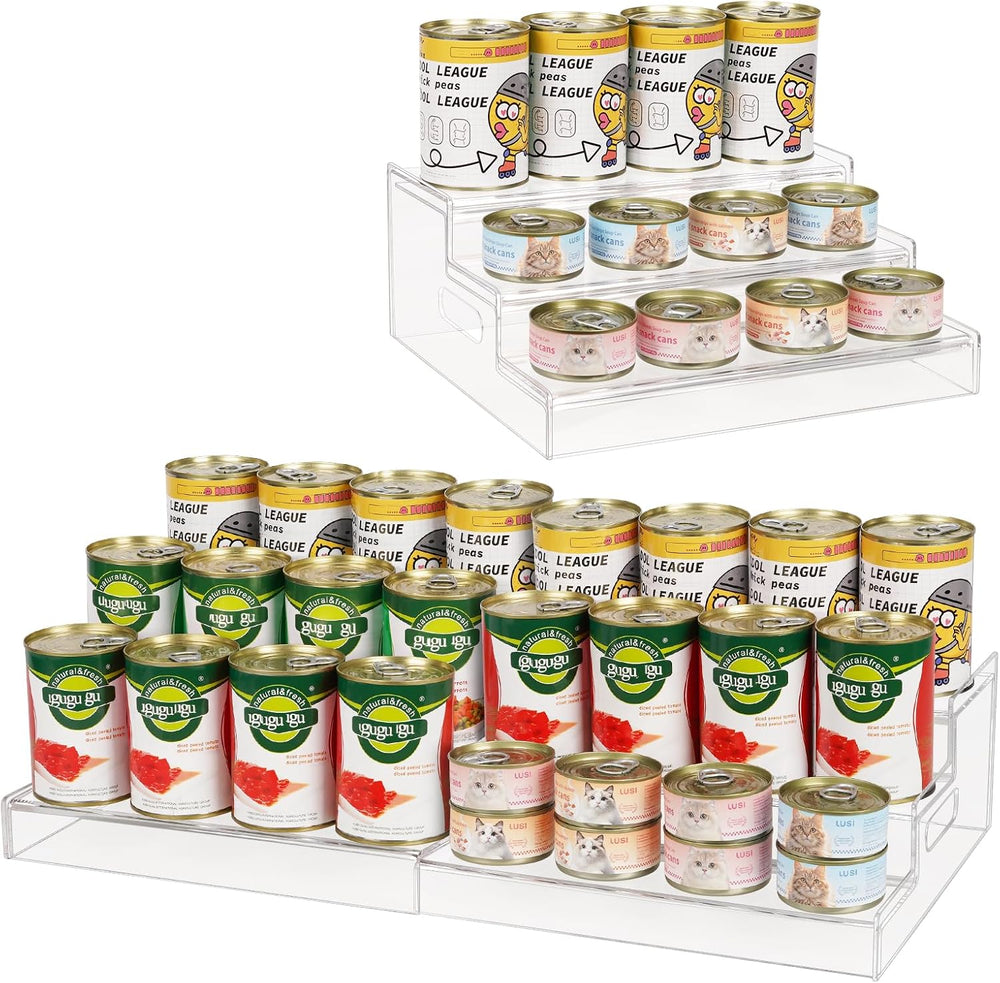 Expandable Can Rack Organizer, 3 Tier Acrylic Can Food Storage for Pantry