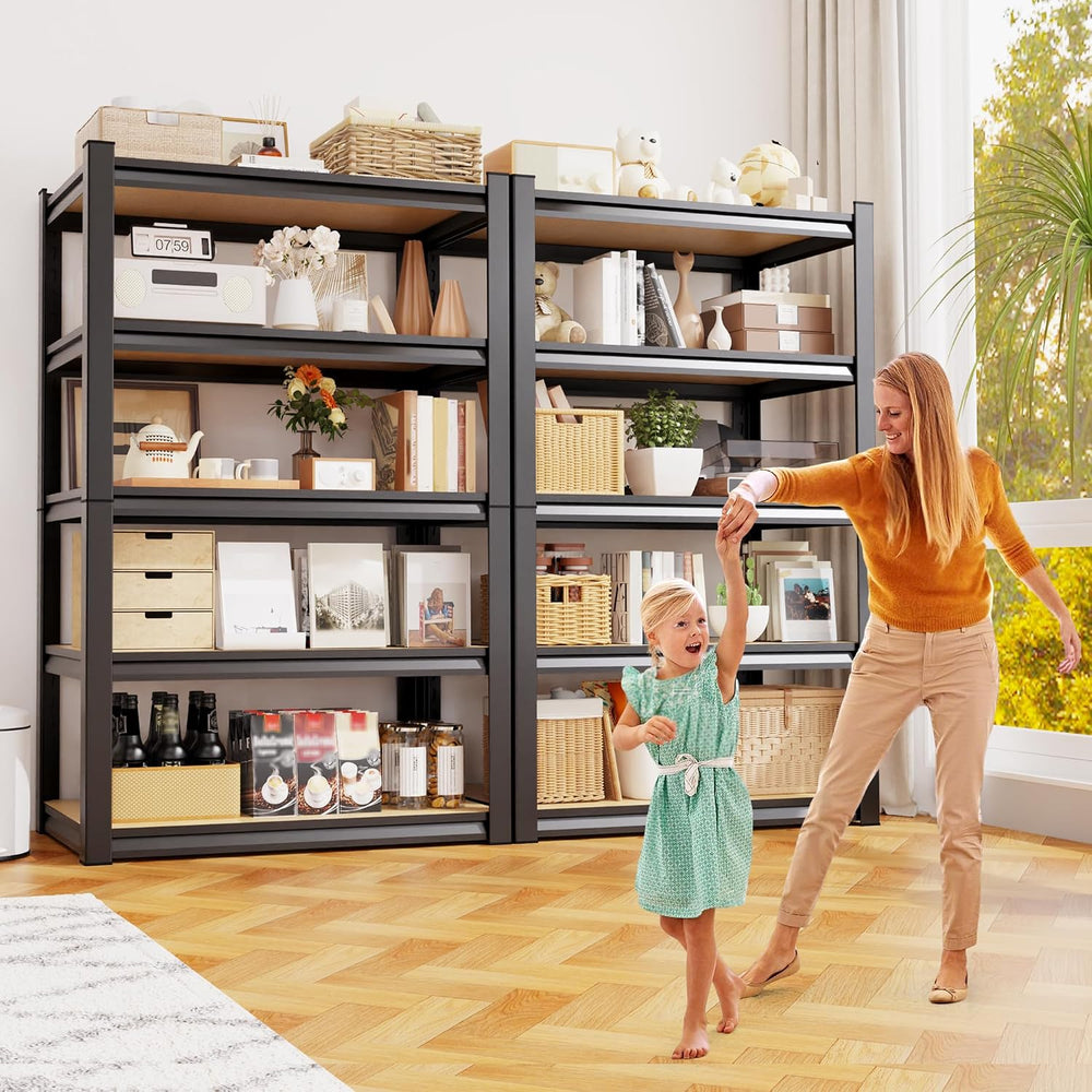 71.2" H Garage Shelving 5T Storage Shelves, Metal Adjustable Shelving Un...