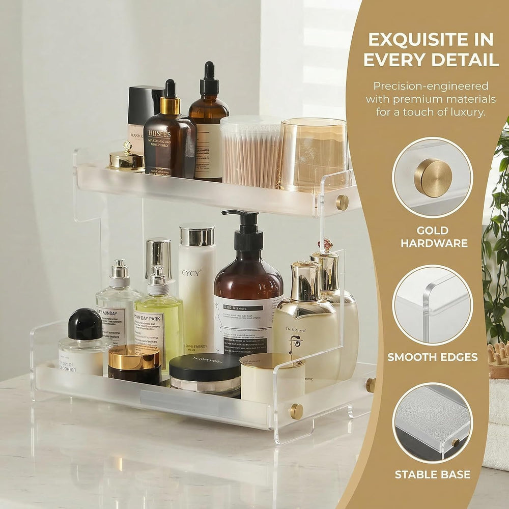 FFK Bathroom Organizer Countertop, 2 Tier Bathroom Counter Organizer Kitchen ...