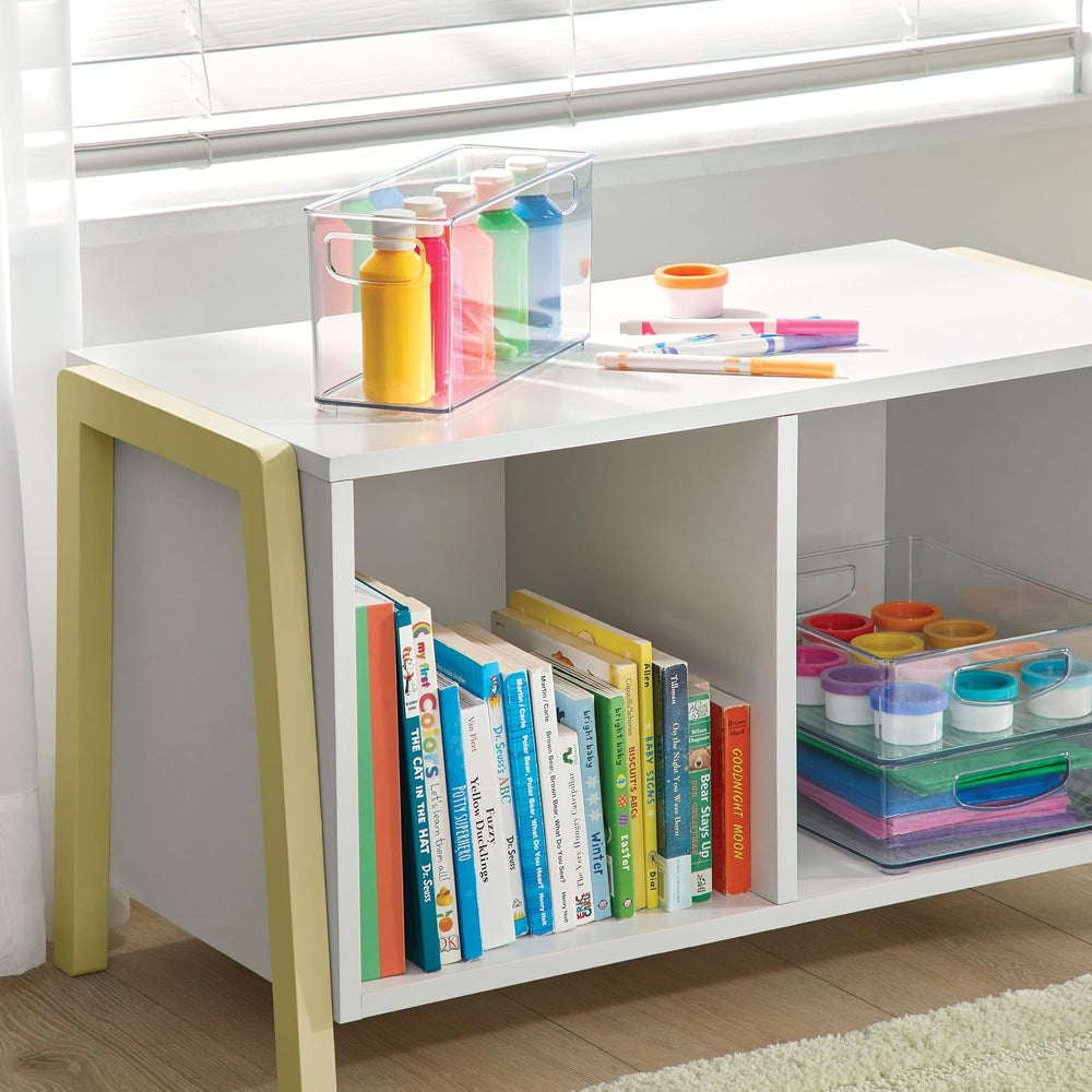iDesign Plastic Stackable Pantry Bin, Set of 2, Clear