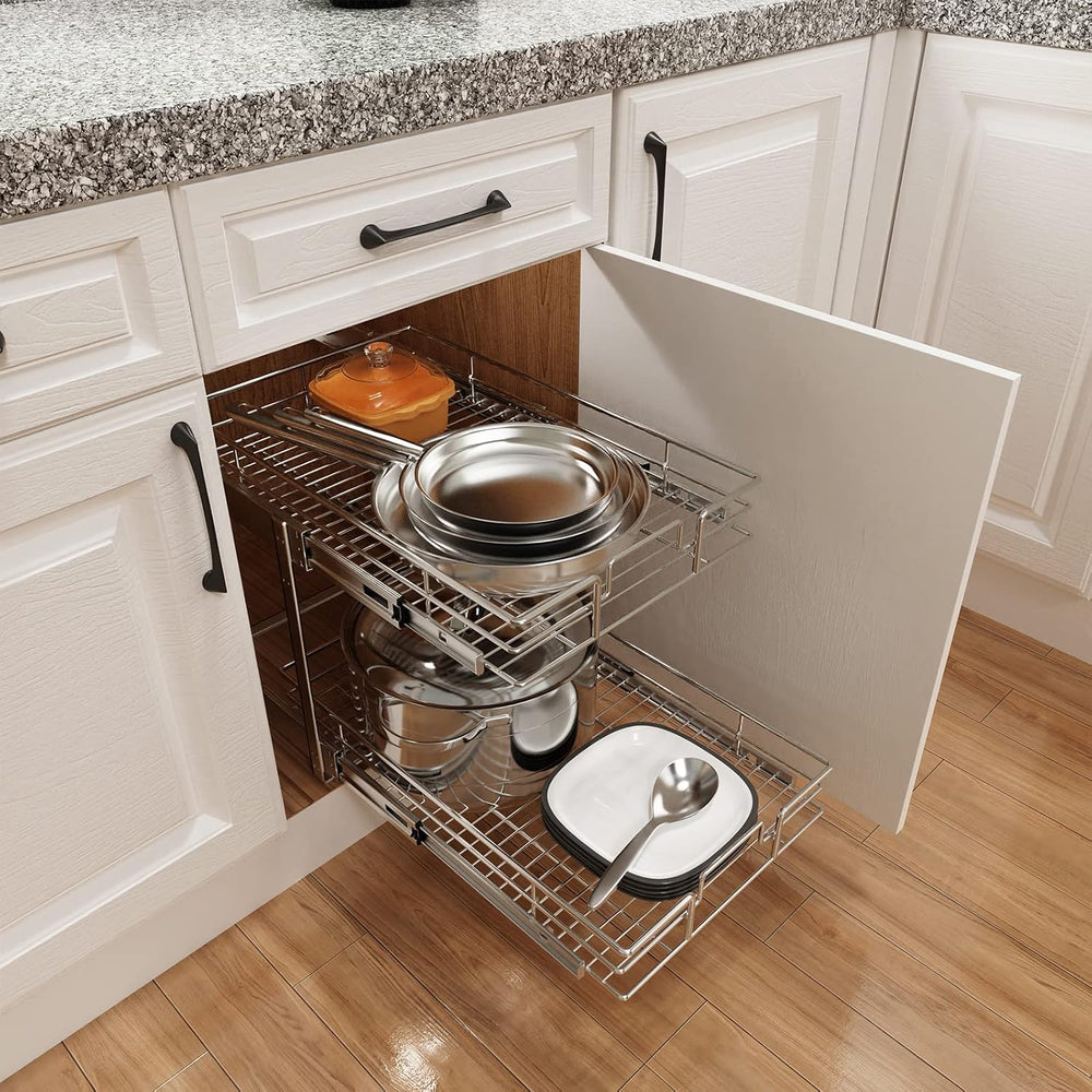 ROOMTEC Individual Pull Out Cabinet Organizer (12½" W x 21½" D), 2 ...
