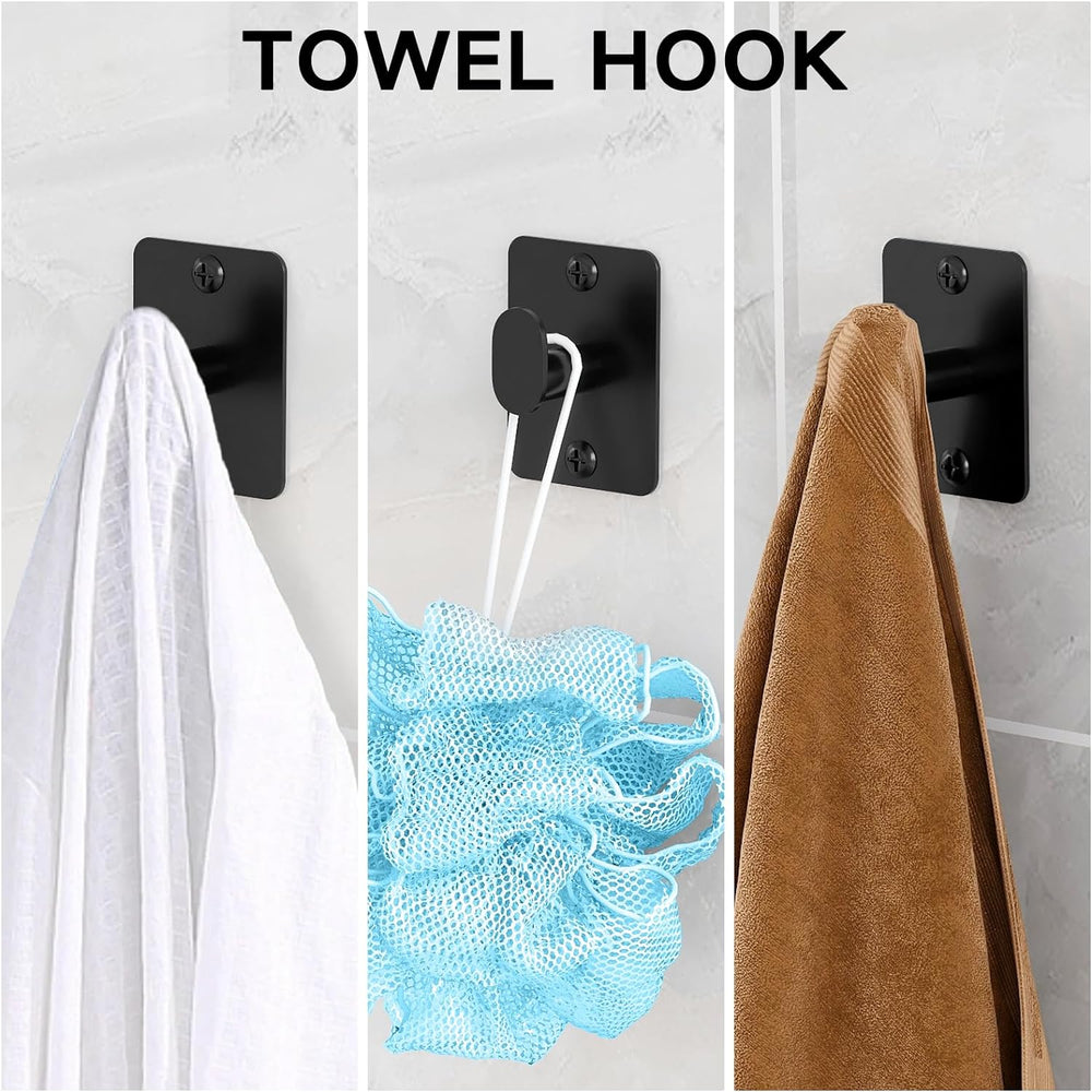 10-Piece Bathroom Accessories Set, 24 inch Towel Bar