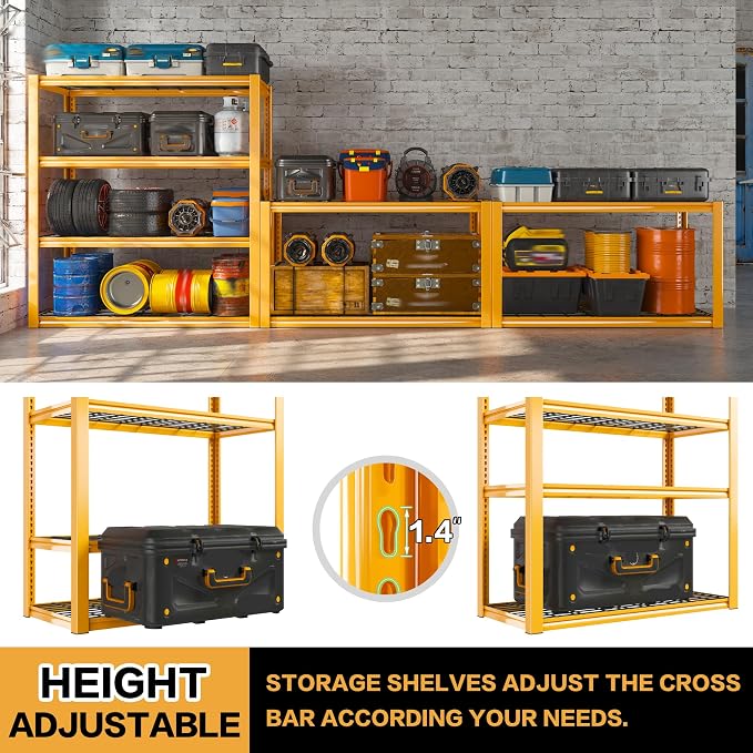 REIBII 40" W Garage Shelving 2240 LBS Storage Shelves Adjustable Heavy Duty