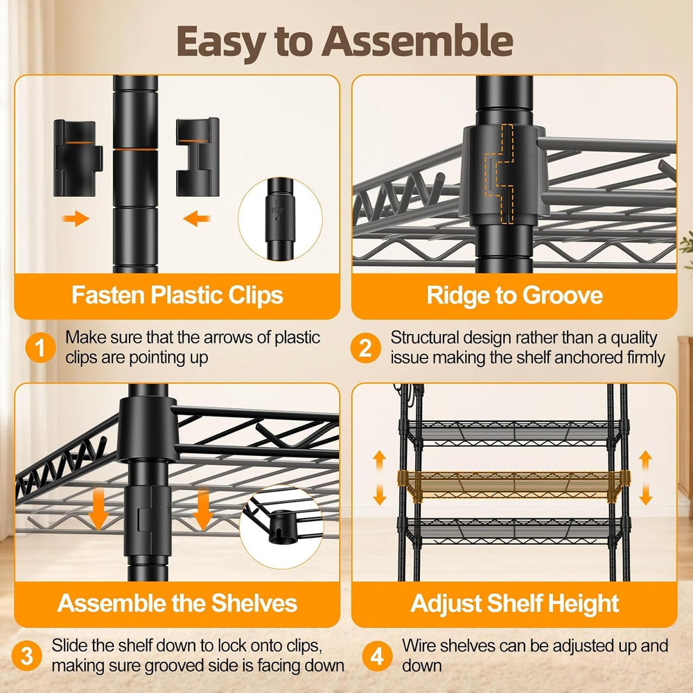 Expandable Clothes Rack, 15.7"D x (70.9"-90.6")W x 76.8"H...