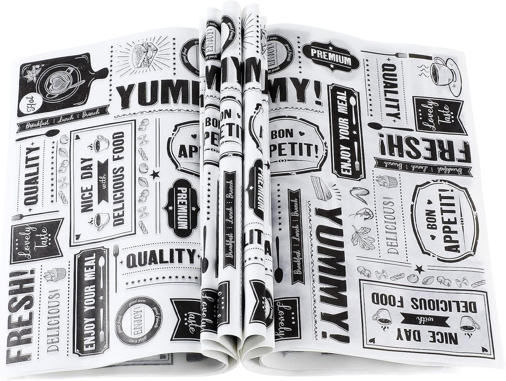 1000 Pcs Newsprint Deli Wax Paper Sheets 8.3 x 9.8 in, White Background