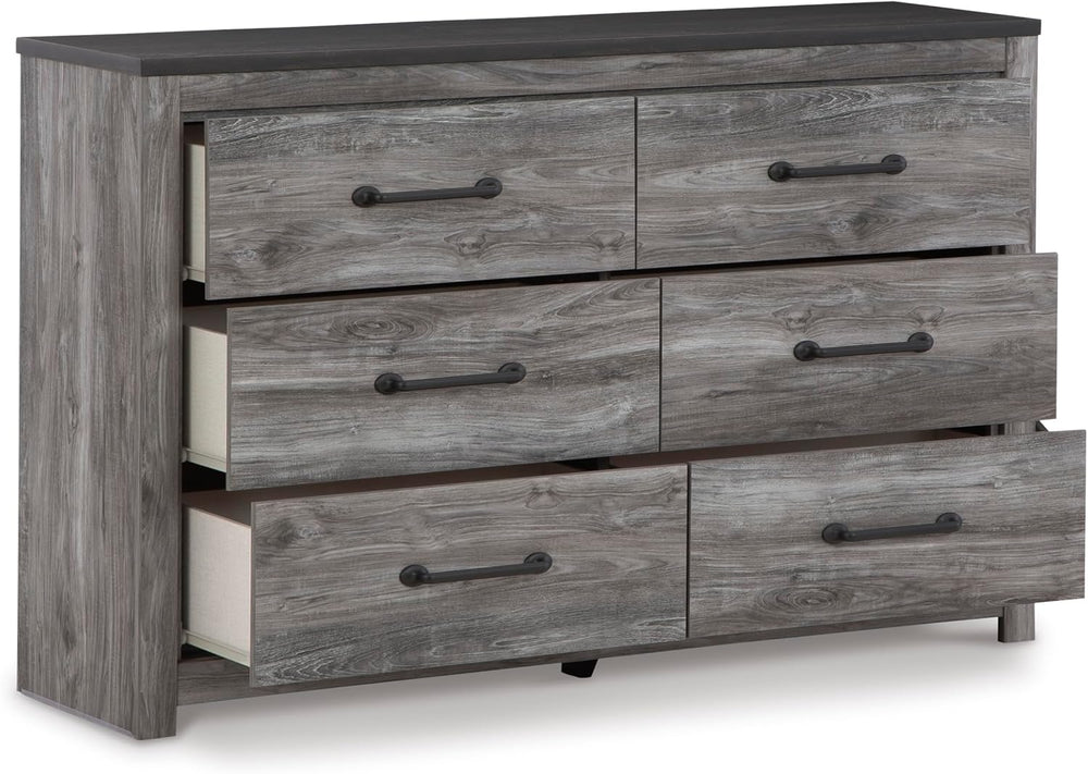 Signature Design by Ashley Bronyan Contemporary 6 Drawer Dresser, Gray