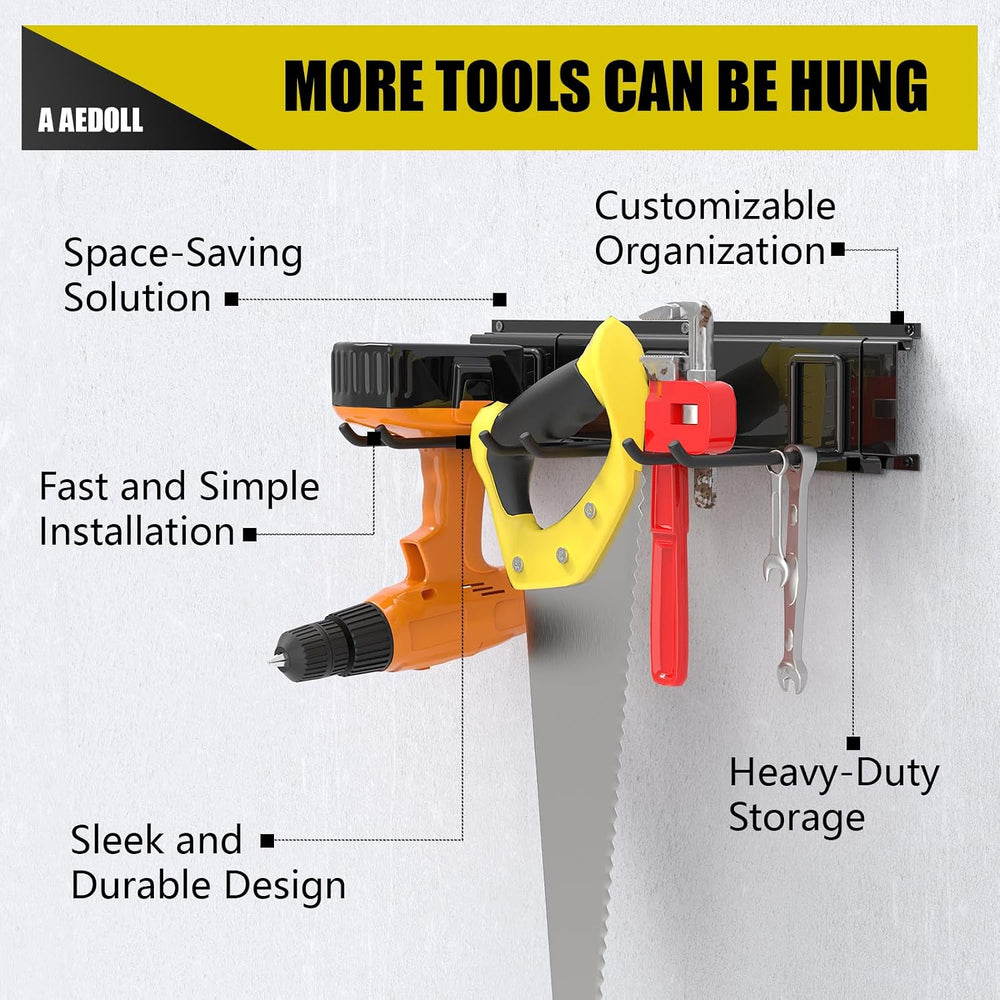 49.5" Garage Tool Organizer Wall Mount, 500lbs Tool Storage Organizer wi...