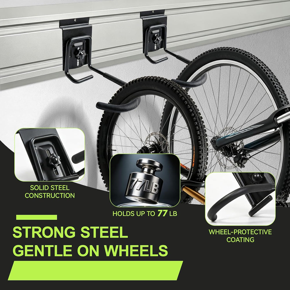 Locking Bike Storage Hooks Compatible with Gladiator GearTrack & GearWall...