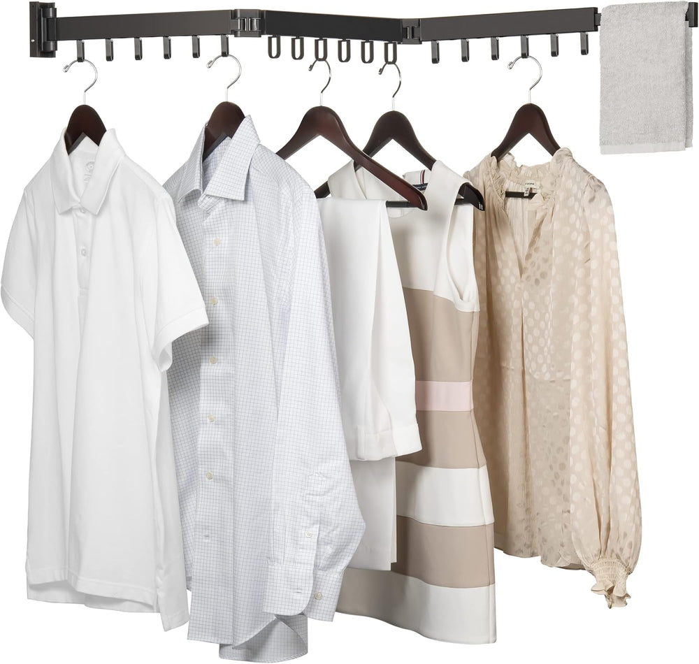 Luxe Laundry Premium Wall Mounted Clothes Drying Rack, Aluminum Wall Mounted,...