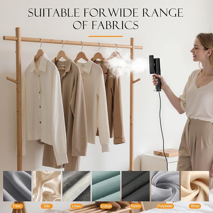 Steamer for Clothes, Portable Handheld Garment Steamer for Fabric Wrinkles