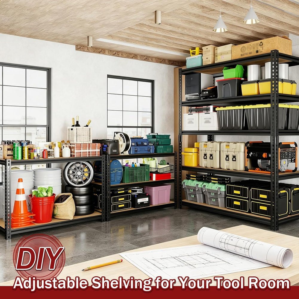 72" H Garage Shelving Heavy Duty, Metal Garage Storage Shelves