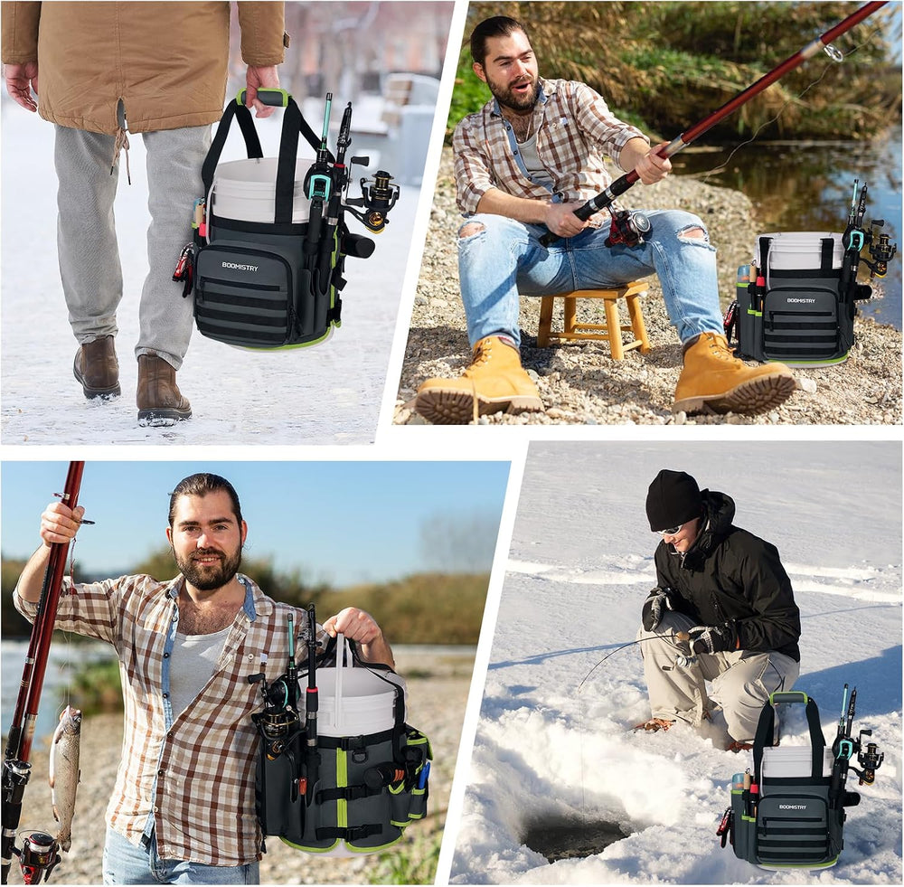 Fishing Bucket Organizer for 5 Gallon Bucket, Dark Gray