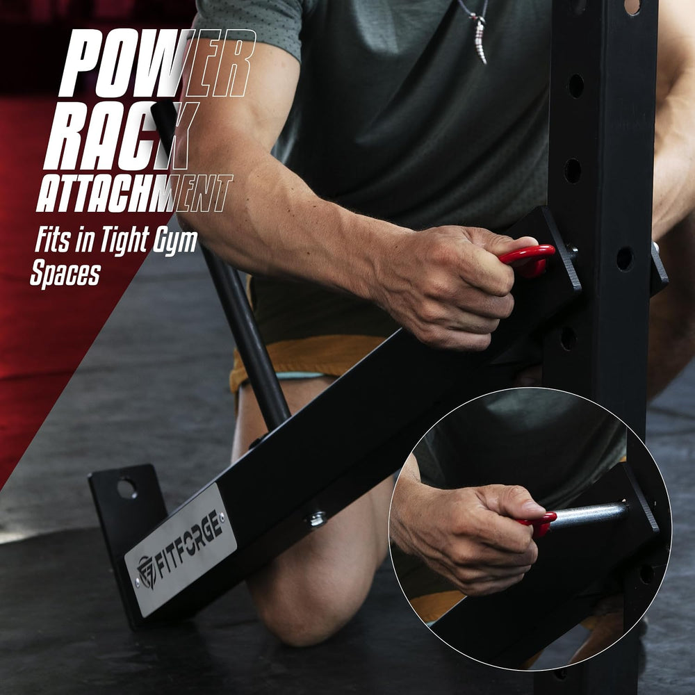 FitForge Belt Squat Attachment for Rack and Squat Belt - Space Saving Power R...