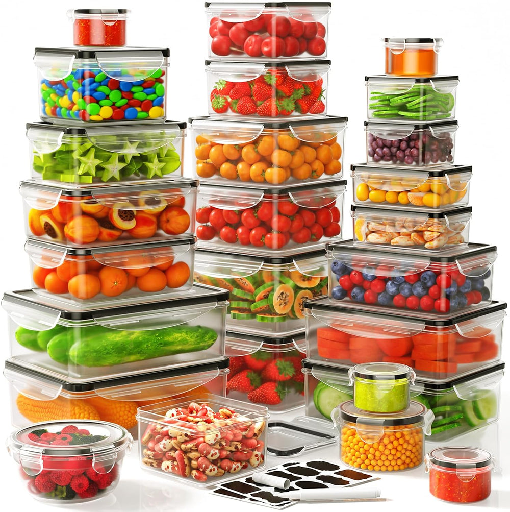 52 PCS Food Storage Container with Lid Airtight (26 Lids & 26 Containers)