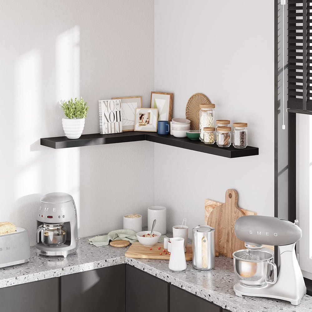 BAMEOS Floating Shelves, 35 x7 Wide Display Shelf with Invisible Brackets, Se...