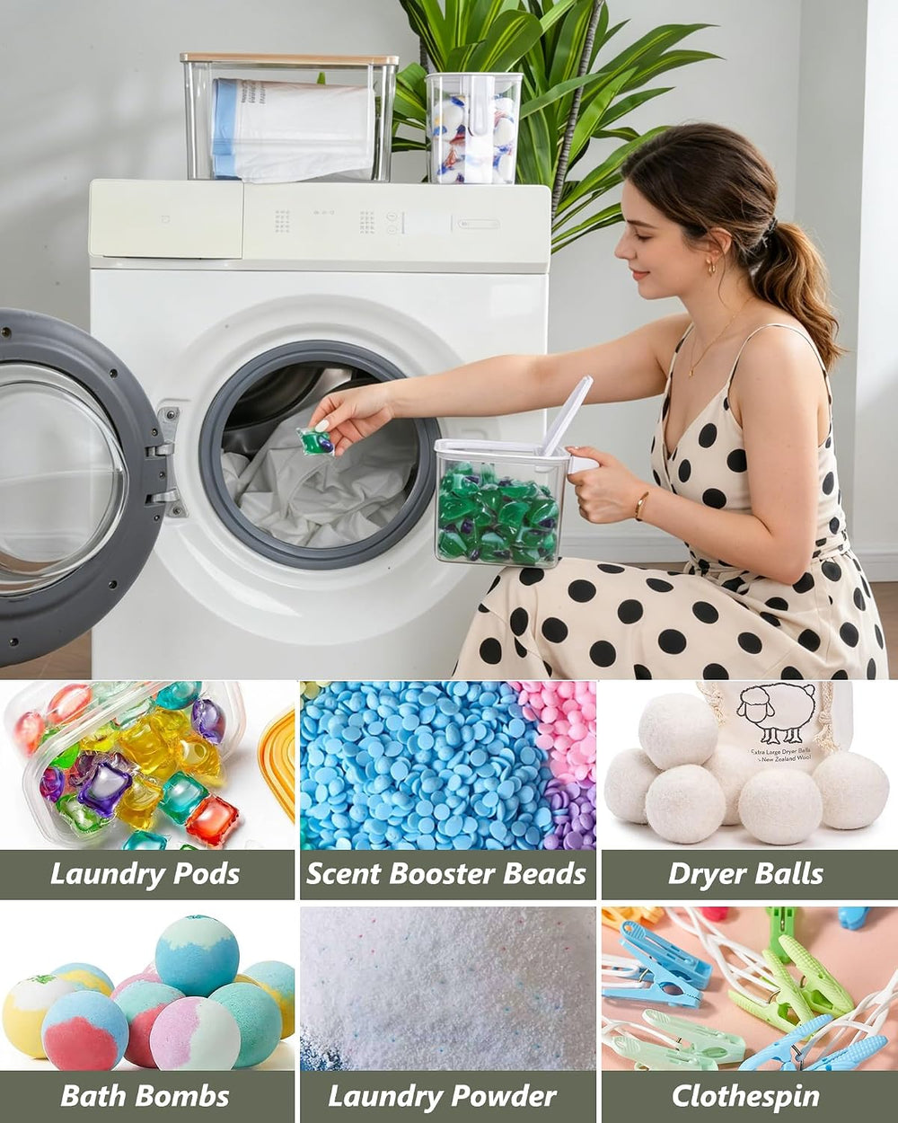 iCASA 3 in 1 Trash Bag and Dishwasher Pod Organizer Garbage Bags Dispenser