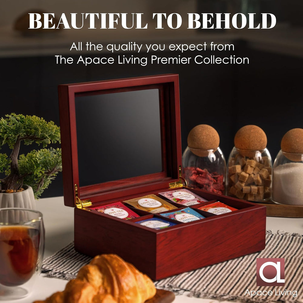 Tea Box - Luxury Wooden Tea Bag Organizer from The Apace Premier Collection