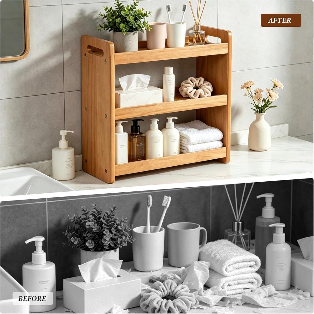 Bathroom Counter Organizer, 3 Tier Bathroom Countertop Organizer, Bathroom Co...
