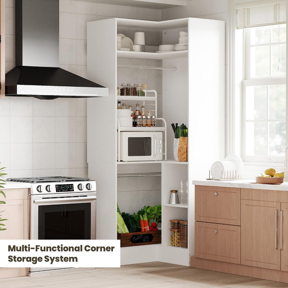 COSIEST Corner Closet System with Shelves, 33.5'' Corner closet organ...