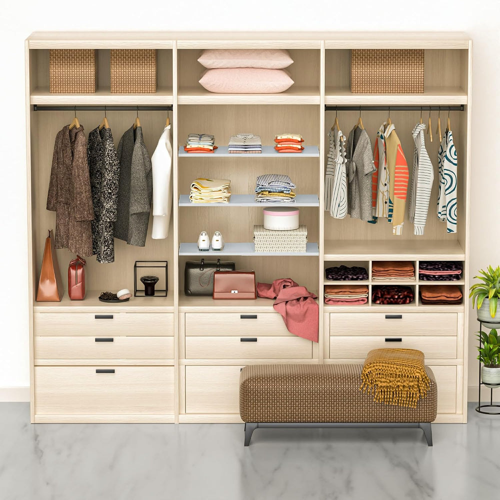 Large Expandable Wardrobe Shelves, Heavy-Duty Metal Closet Shelf Wardrobe She...