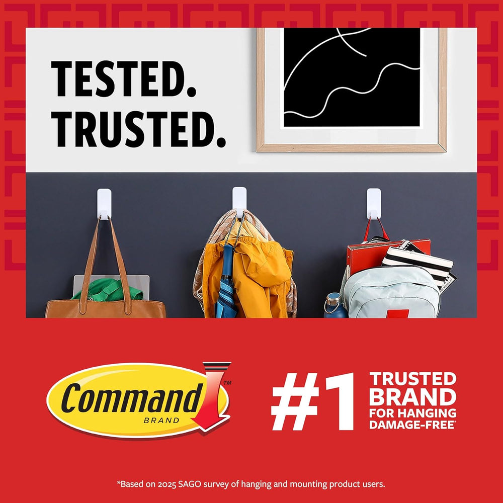 Command Medium Bronze Forever Classic Hooks, 2 Hooks, 4 Strips