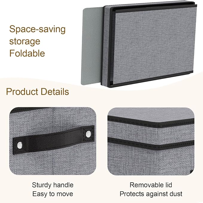 Storage Boxes, 15 x 9.8 x 8.3 Inch Baskets (5-Pack)