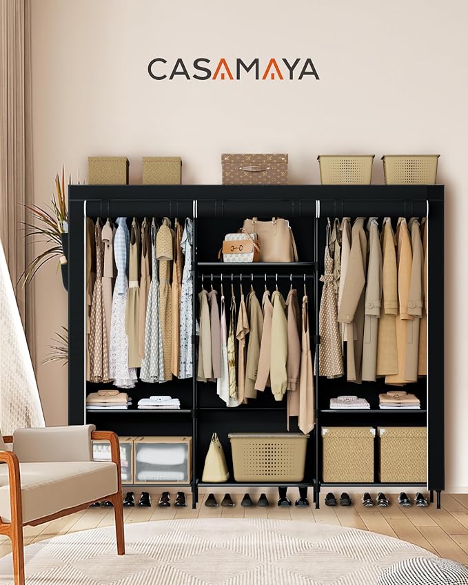 Portable Closet, 81.1 Inch Extra Large Capacity Wardrobe Closet