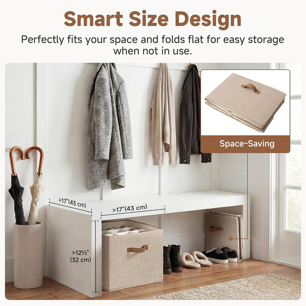 StorageWorks 2-Pack 32-Pair Shoe Storage Organizer for Closet, Taupe