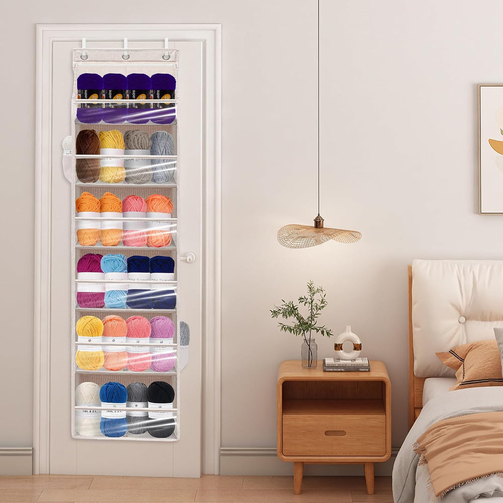 Over Door Organizer with 6 Extra Large Pockets 12 Side Pockets, Sturdy Closet...