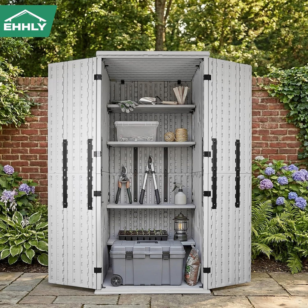 Heavy Duty Tall Storage Cabinet Outdoor Weatherproof, 28 Cuft Garage Storage ...