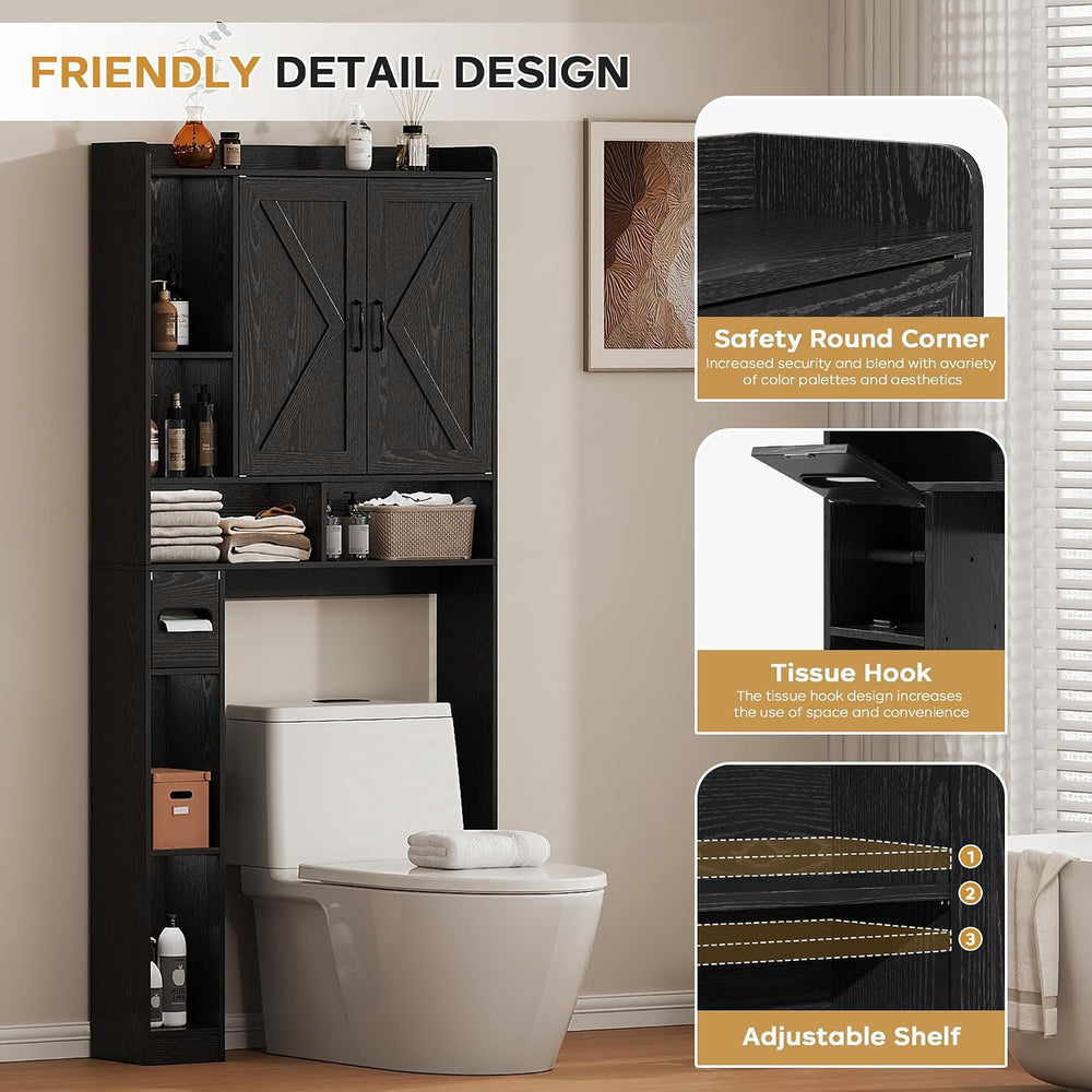 Over the Toilet Storage Cabinet, 31”W Bathroom Organizer