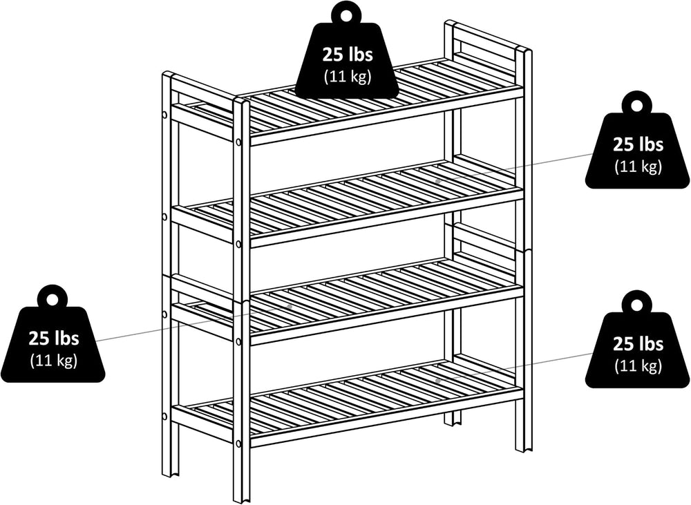 Winsome Mercury Shoe Rack, Natural, 27.24x10.71x32.01