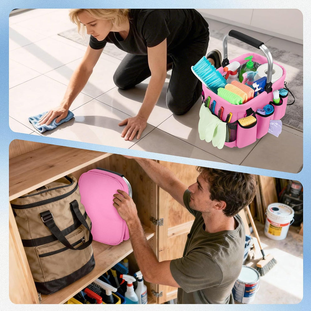 Cleaning Caddy Organizer with Handle,Pink