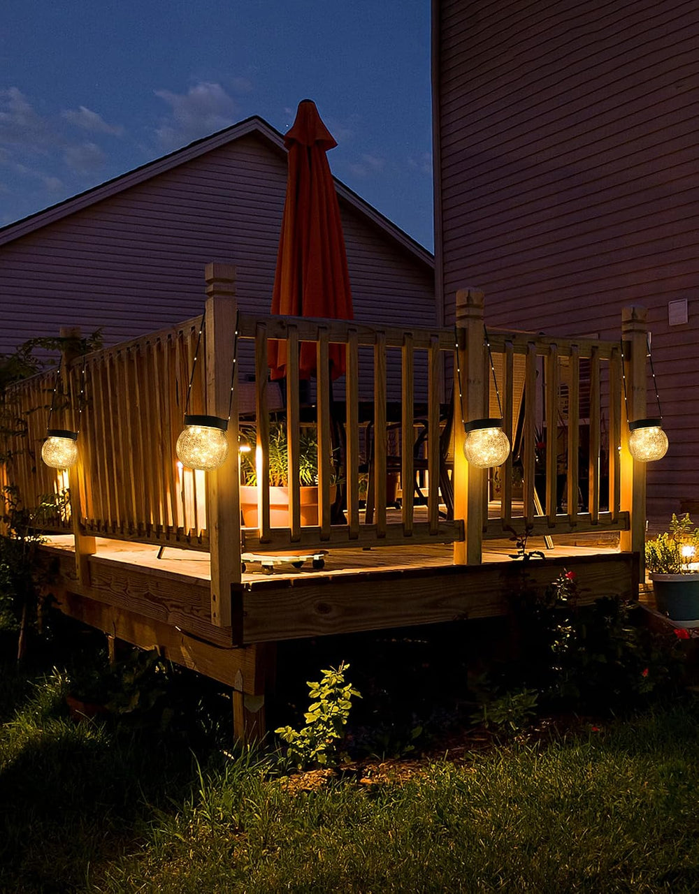 Solar Lanterns Solar Lights Outdoor Waterproof 6-Pack, Solar Powered Hanging ...
