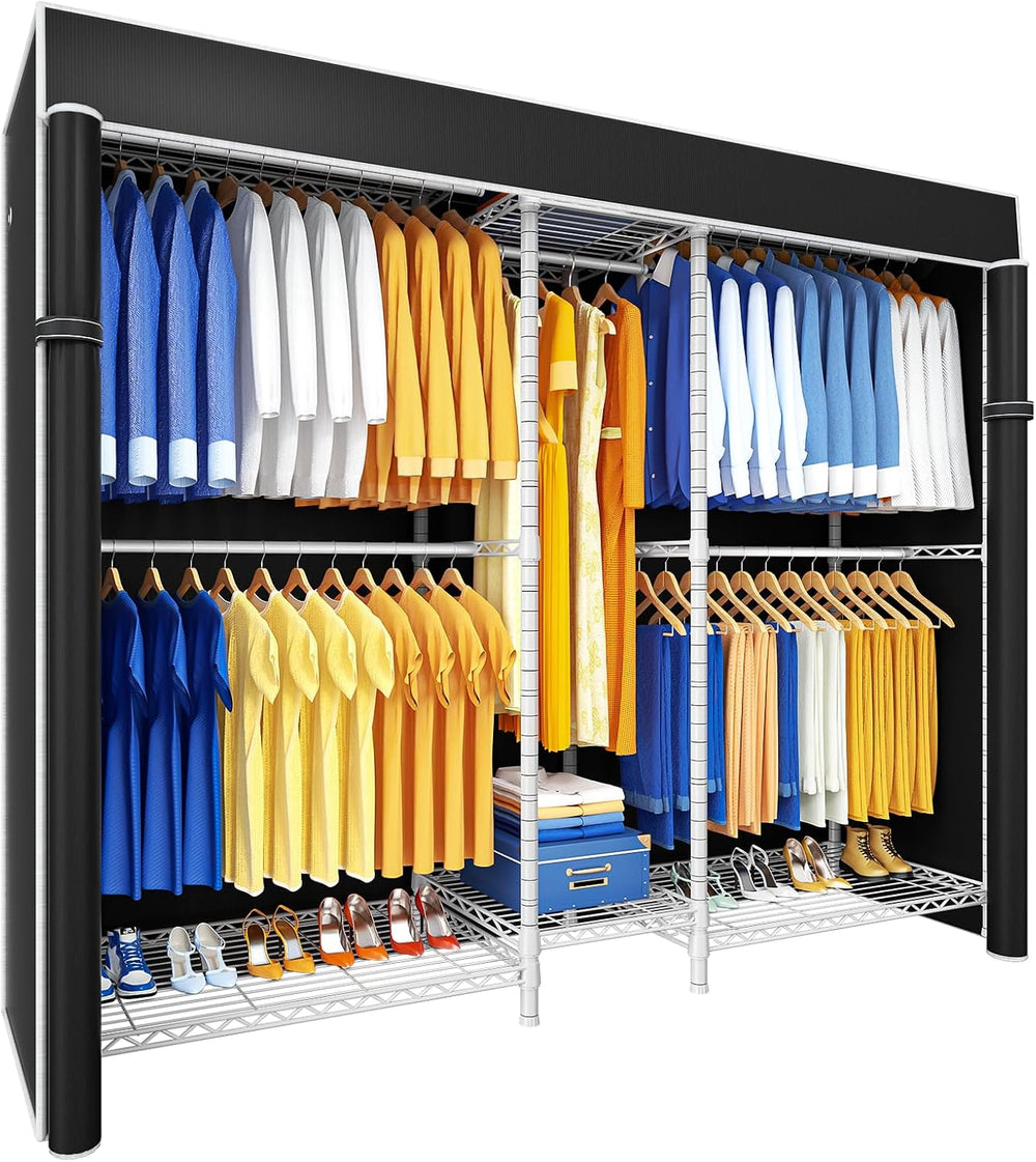 Ulif E12C Pro Heavy Duty Closet Organizer System，Freestanding Clothing Racks ...
