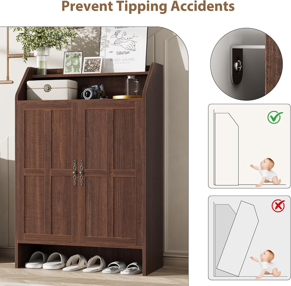 GarveeHome Shoe Storage Cabinet with 2 Doors