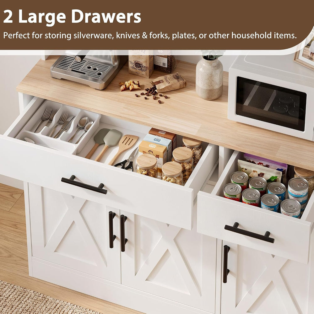 Nuturelly 70" H Kitchen Pantry Cabinet, Farmhouse Storage Cabinet, White