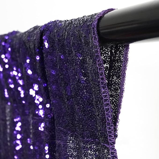 Poise3EHome Purple Sequin Backdrop, 10Ft x 10Ft Glitter Photography Backgroun...