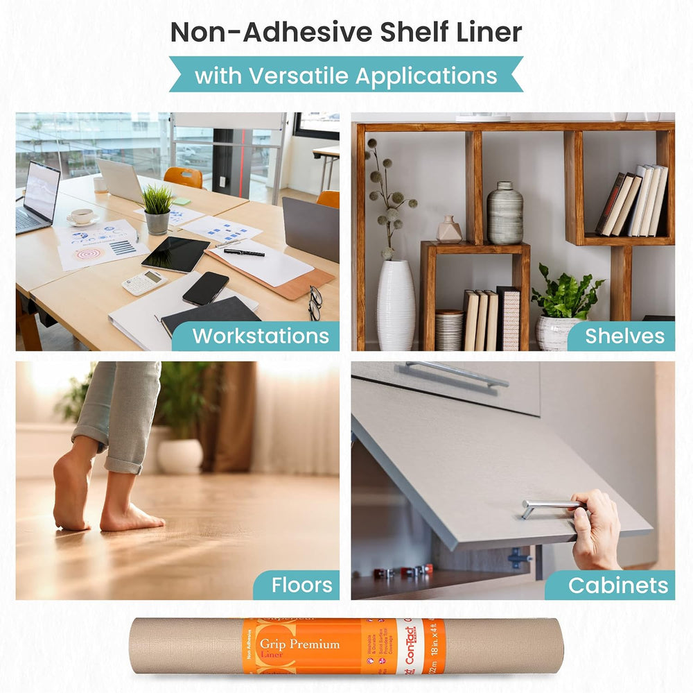 Con-Tact Brand Grip Premium Thick Shelf Liner - Versatile 18-inches x 4-feet ...