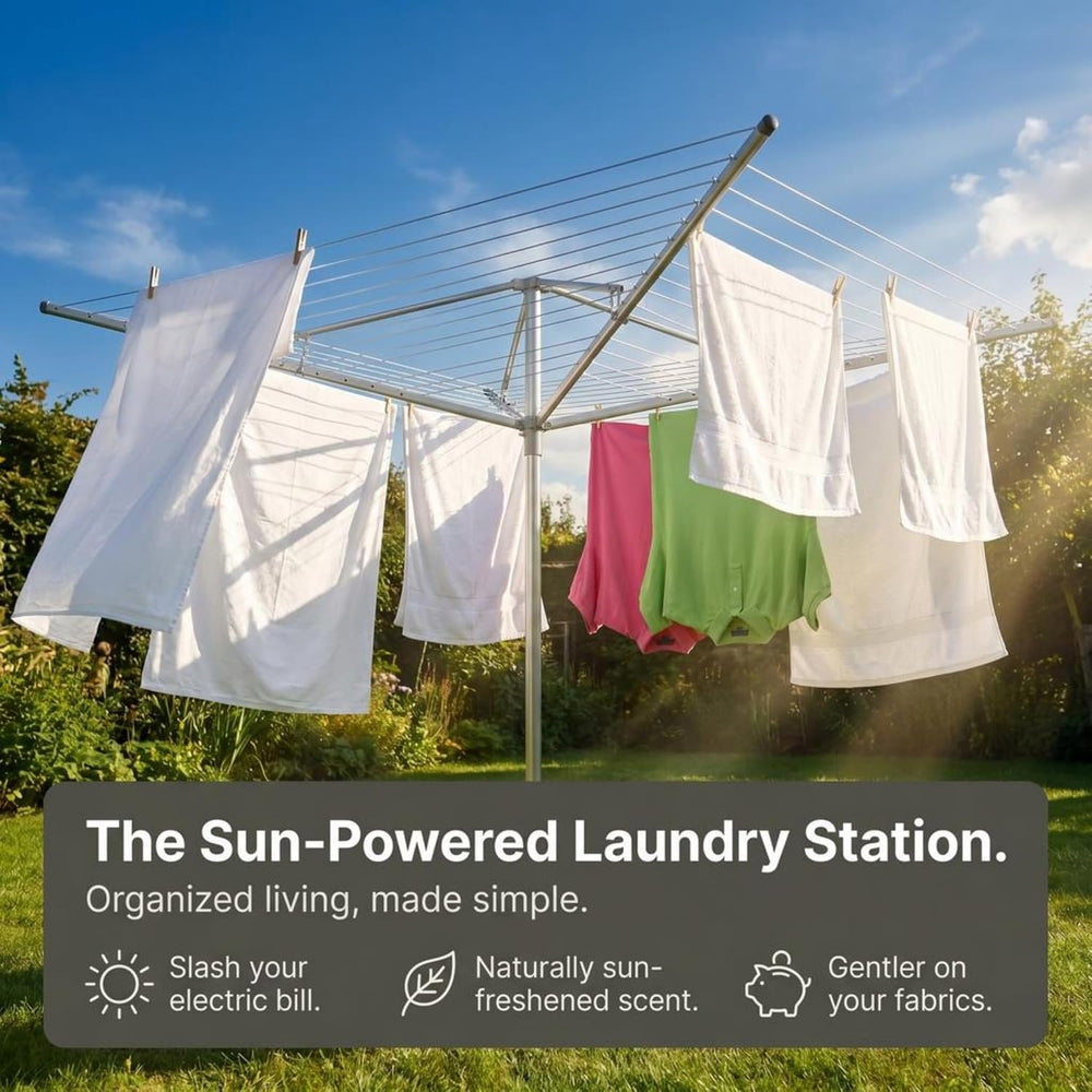 Household Essentials 17140-1 Rotary Outdoor Umbrella Drying Rack | Steel | 30...