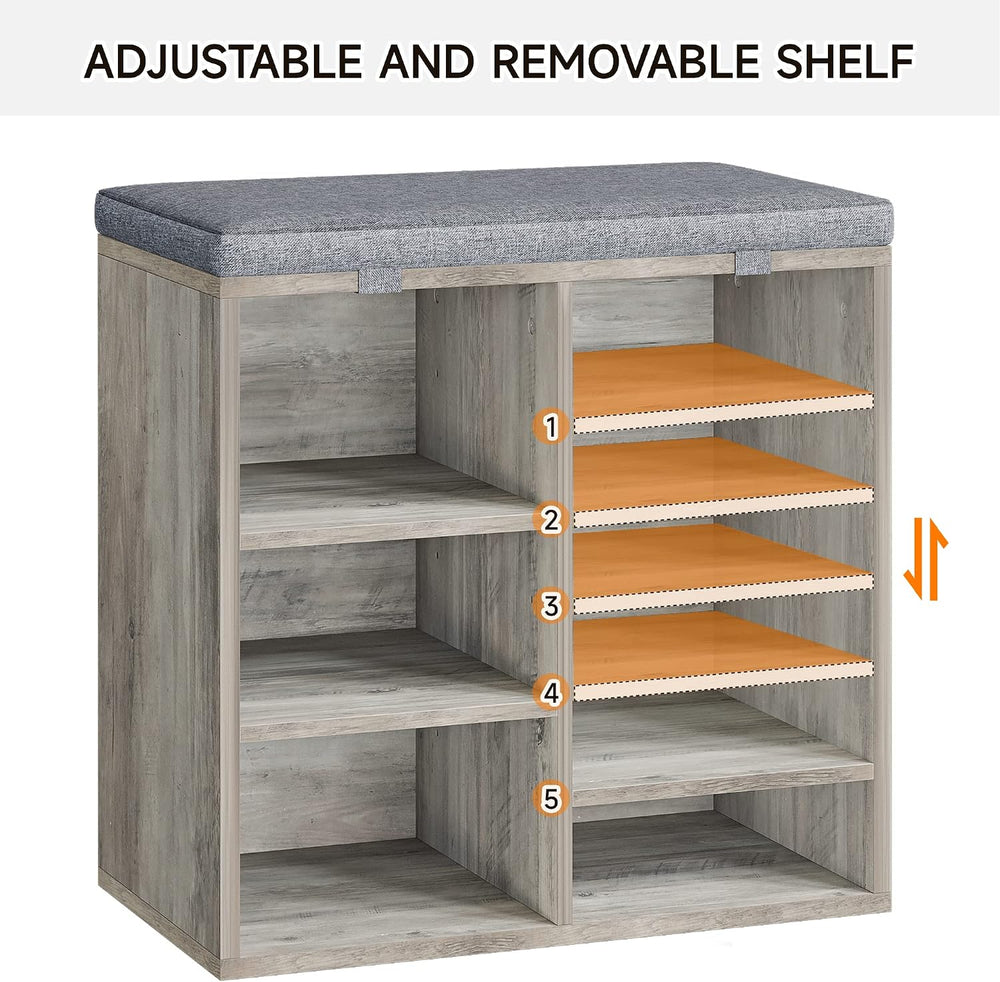 coucheta Shoe Storage Bench with Cushion, Cubby Seat Shoe Cabinet, Small Shoe...