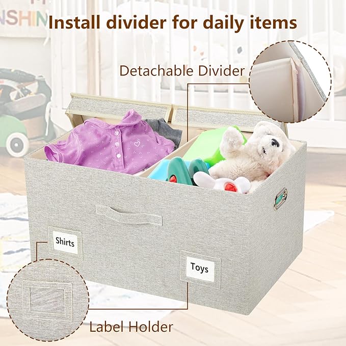 75 Quarts Extra Large Decorative Storage Bins
