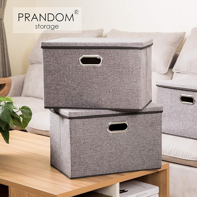 PRANDOM Large Collapsible Storage Containers (5-Pack)