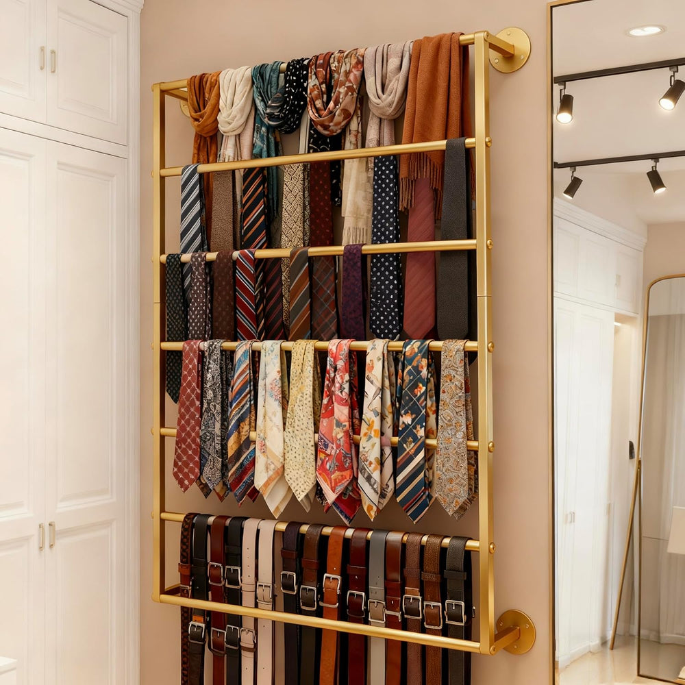 7 Tier Scarf Display Rack Hijab Hanger Ribbon Organizer Wrap Paper Holder