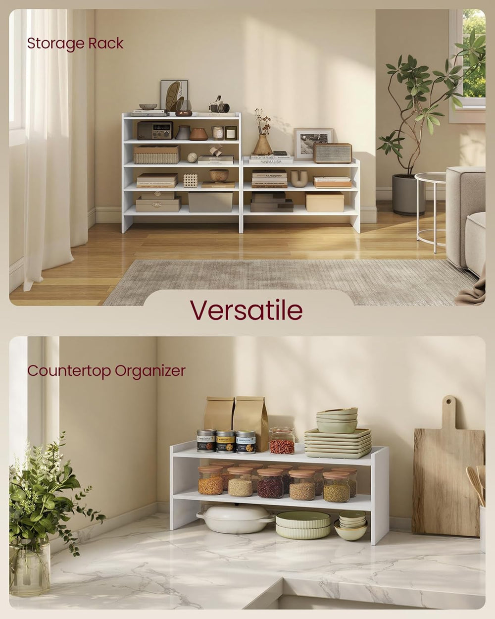 VASAGLE CUSTOS Collection - Shoe Rack for Closet, Stackable Shoe Organizer Sh...