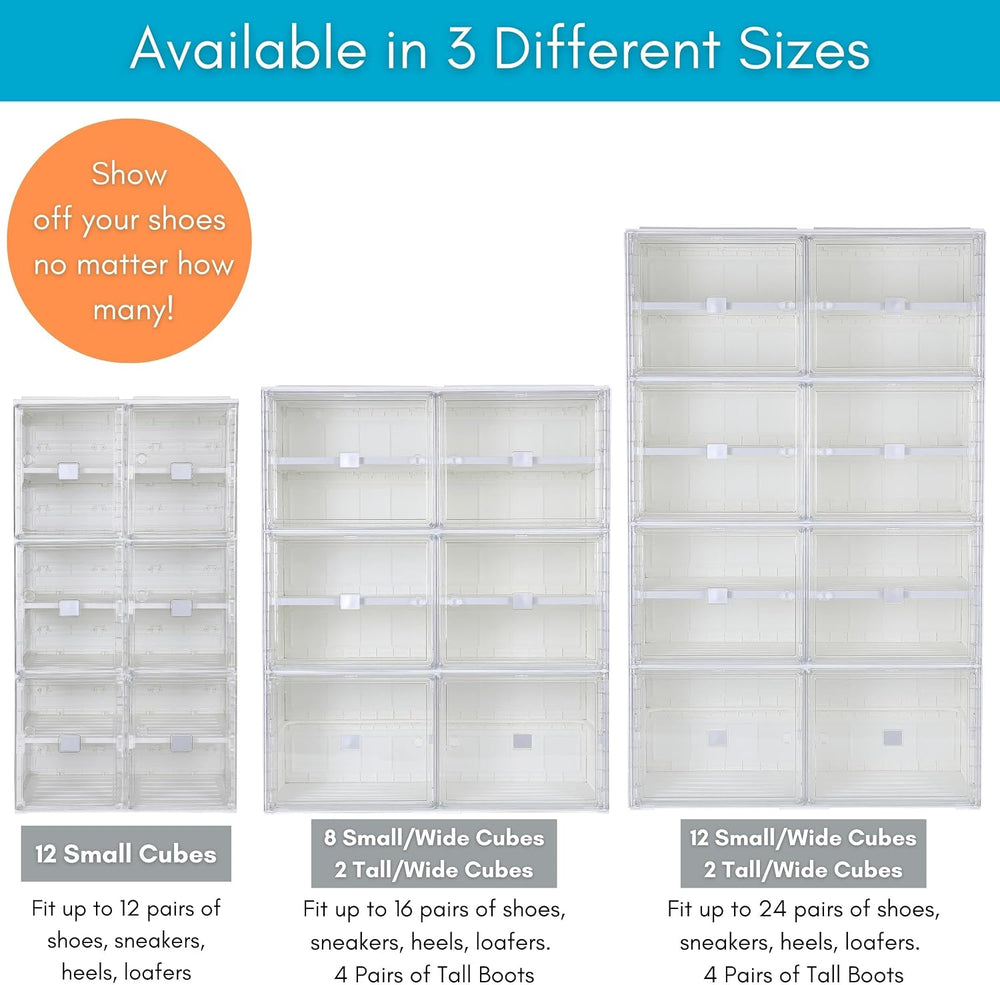 BIRDROCK HOME Shoe Rack for Closet Floor | 7 Tiers Freestanding Storage Cabin...