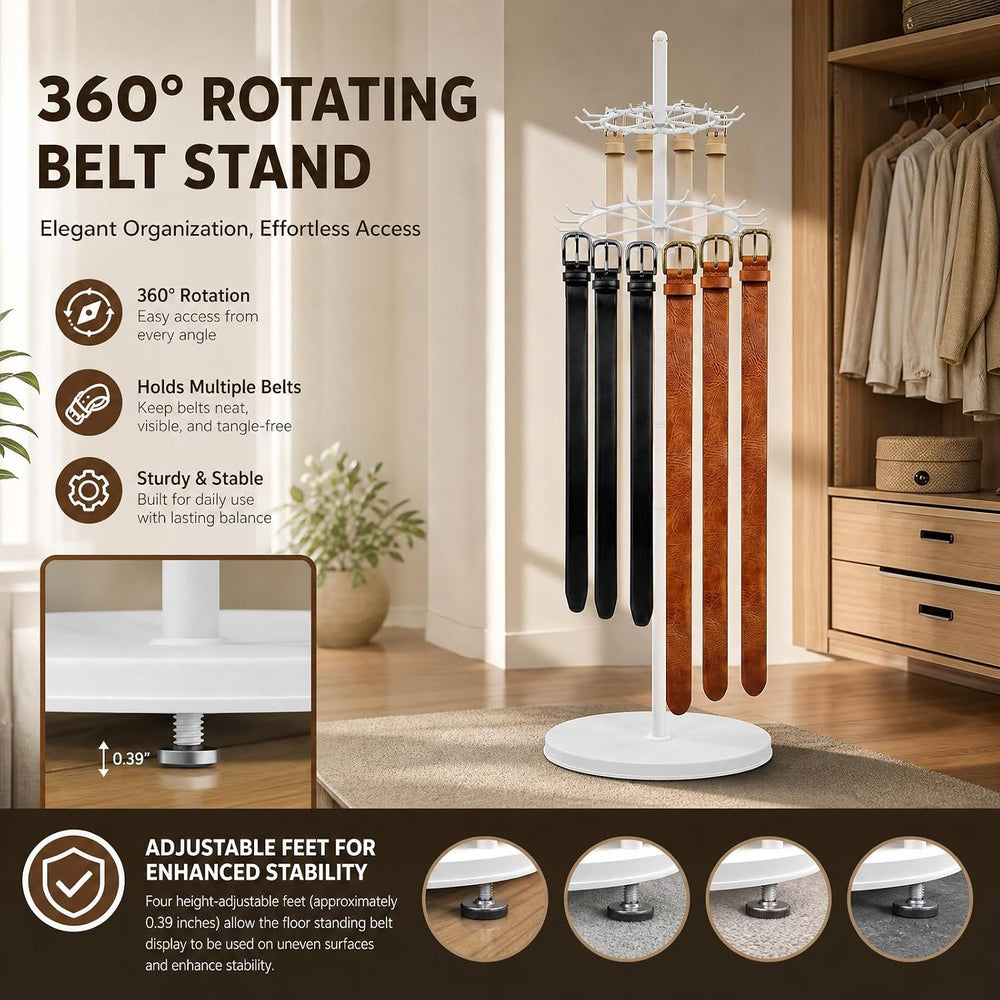 Floor Standing Belt Display, Tie Rack Floor Mounted Belt Hanger Belt Display ...