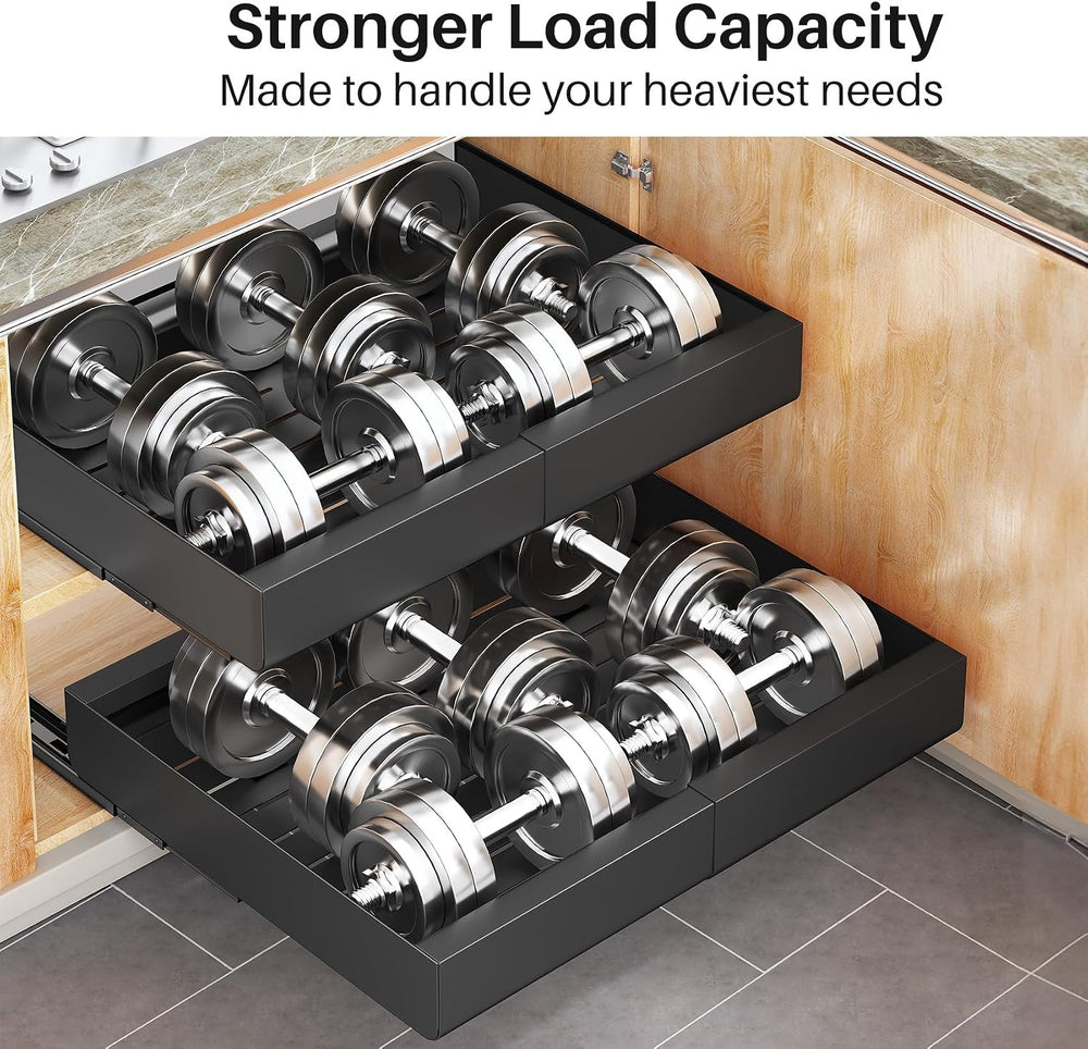 Pull out Cabinet Organizer, Expandable(12"-20") Heavy Duty Slide ou...